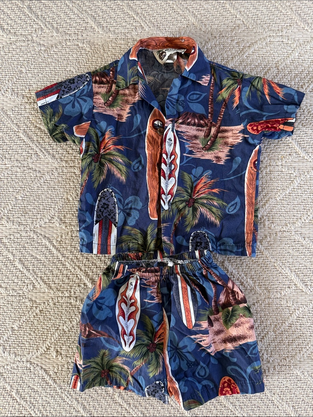 Aloha Republic Hawaiian Surf Tropical Shirt & Short Set - Size 6 months